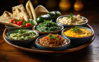 Fototapeta premium Iconic International Cuisine: Exploring World-Famous Dishes , AI