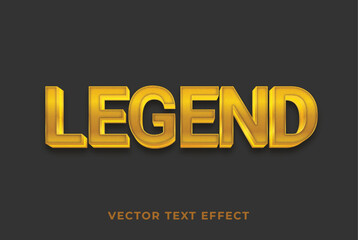 Legend 3d text effect in with black background