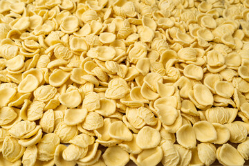 Raw Orecchiette Pasta, Homemade Dry Macaroni, Italian Recchietedde