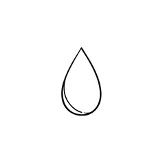 Water drop hand drawn outline doodle icon