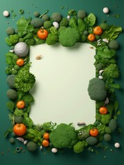 Vegan Delights: Frame of Fresh Vegetables