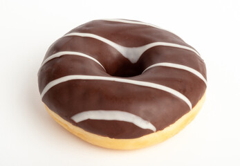 Chocolate Doughnuts Isolated, Brown Donuts