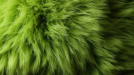 A tuft of vibrant green fur glows in the light, inviting viewers to touch its softness and experience its cozy comfort - obrazy, fototapety, plakaty