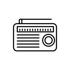 radio icon vector, liner illustration on white background..eps
