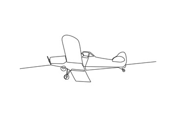 Small plane, Plane icon vector, solid illustration, pictogram isolated on white. Minimalism concept one line draw graphic design vector illustration of plane.