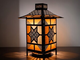 Fototapeta na wymiar Moroccan Lantern Table Lamp