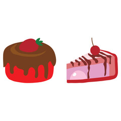 chocolate cake with cherry
