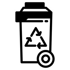 trash can, garbage can, rubbish bin icon