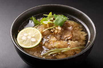 舞茸ご飯のだし茶漬け