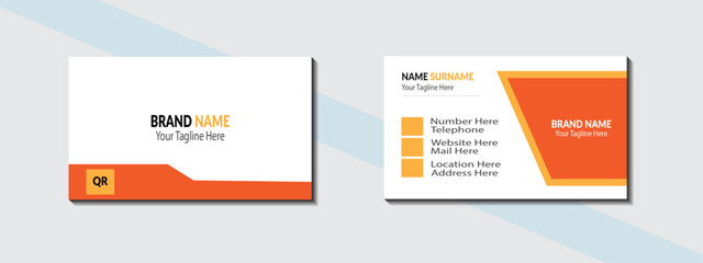 Business card template with company logo.