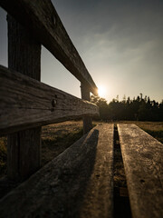 Tramonto su panchina