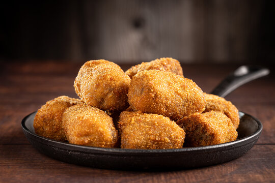 Delicious fried meat croquettes. Traditional croquette. - Powered by Adobe
