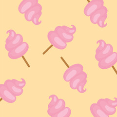 seamless background with pink cotton candy