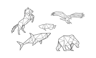 simple geometri animals