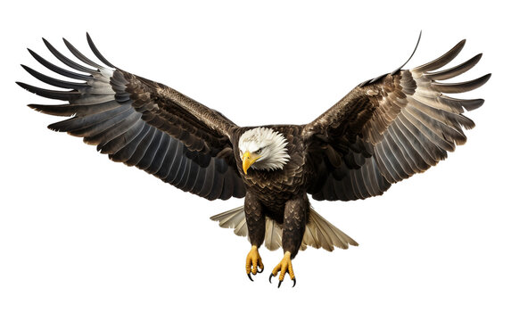 Image of Bald Eagle Isolated on Transparent Background PNG. Generative AI