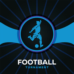 Vector abstract football tournament sports background.