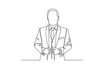 Businessman getting rady for presenting. Businessman minimalist concept, Flat design concept of Businessman with different poses. Vector cartoon character design set.  - obrazy, fototapety, plakaty