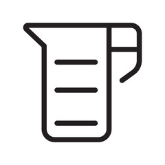 measuring cup icon illustration