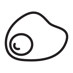 fried egg icon illustration