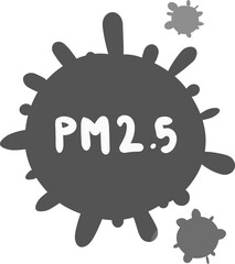 PM2.5 small dust. Air pollution. Particulate Matter
