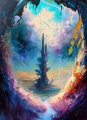 Ethereal Dreamscapes: Paintings that explore dreamlike and ethereal realms