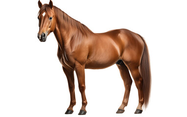 Danish Warmblood Horse Isolated on Transparent Background PNG. Generative AI - obrazy, fototapety, plakaty