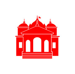 A vector illustration of a Gangotri (lord Ganga) temple