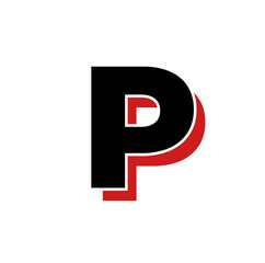 A vector illustration of the P letter