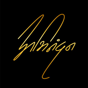 Abhinandan (congratulations) calligraphy in golden letters