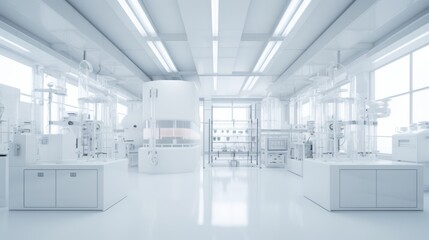 empty laboratory of modern scientific research, - obrazy, fototapety, plakaty