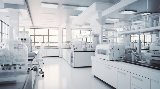 empty laboratory of modern scientific research,