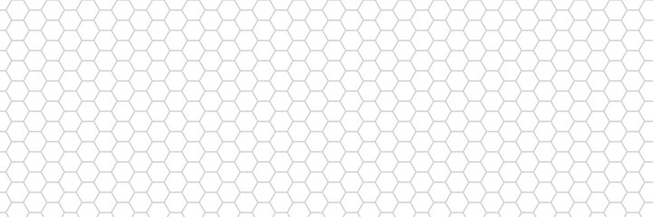 Seamless pattern of hexagonal mesh, White hexagon background.
