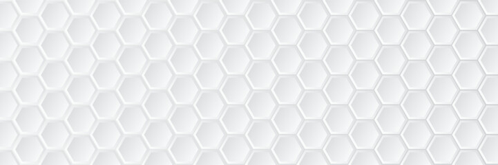 Fototapeta na wymiar White gradiant hexagon abstract luxury background . Hexagonal technology vector abstract tech background.