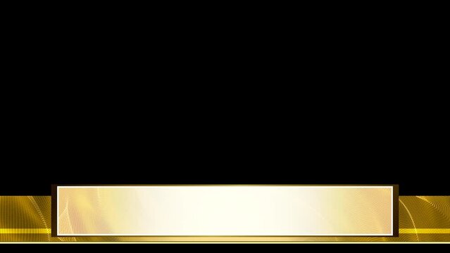 ニュース風テロップベース　布地背景　金色　ループ　アルファ