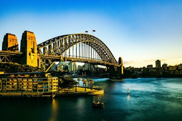 Breathtaking view of the Harbor Bridge in Sydney, Australia