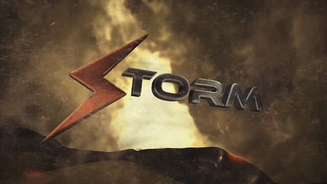 Cinematic Dust Storm Logo