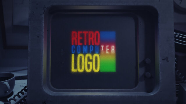 Retro Computer Logo