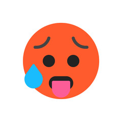 Overheated Face - Emoticon
