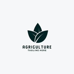 Green leaf icon logo vector abstract style leaf logo