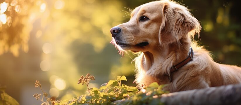 Golden Retriever enjoying a day off in nature