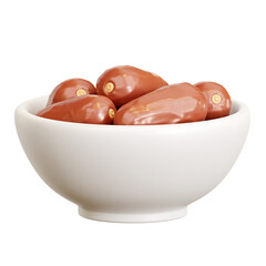Dates Bowl 3D Icon Illustrations