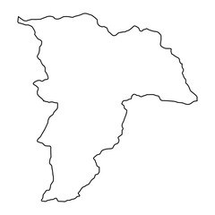 Balkh province map, administrative division of Afghanistan.