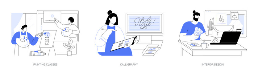 Creativity development isolated cartoon vector illustrations se