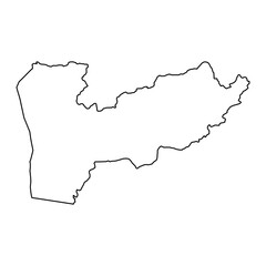 Farah province map, administrative division of Afghanistan.