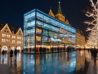 Fototapeta premium A Large Glass Building