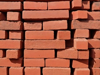 A Pile Of Red Bricks