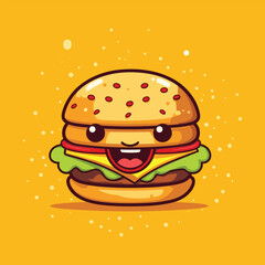 burger vector icon illustration