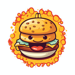 burger vector icon illustration