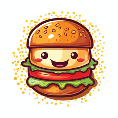 burger vector icon illustration
