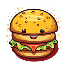 burger vector icon illustration